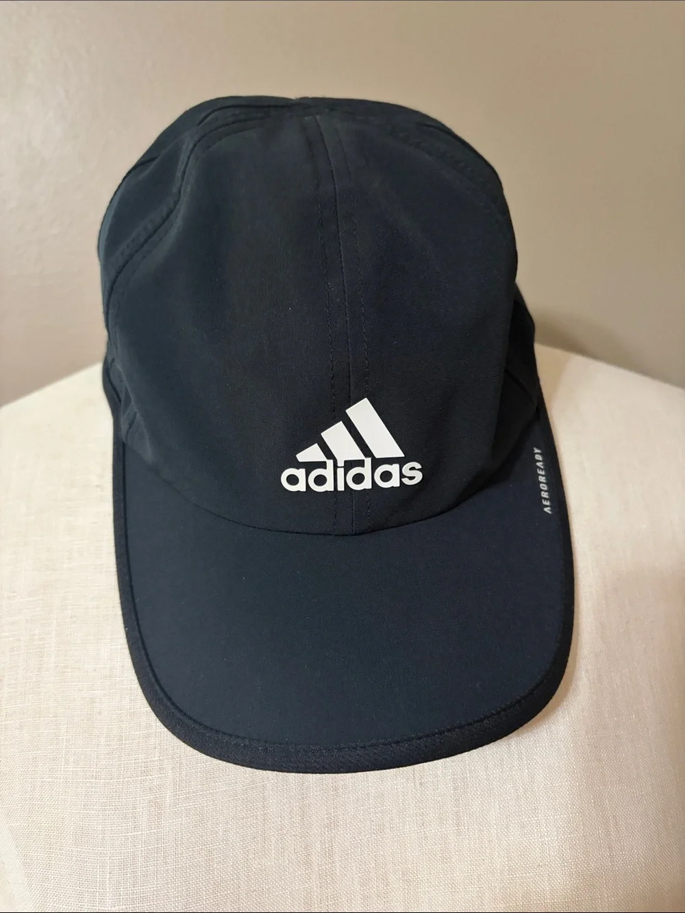 adidas Aeroteady Black Cap with White Logo